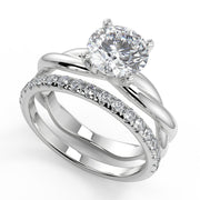 Emmy Infinity Solitaire Rope 4 Prong Round Cut Diamond Engagement Ring - Nivetta